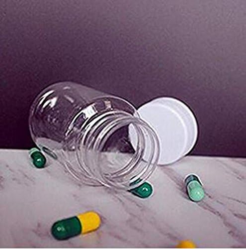 10 Adet Şeffaf Boş Plastik Hap Şişeleri Kapsül Şişe Kolay Taşıma Boş Katı Toz Ilaç Şişeleri Hap Örnek Sıvı Tablet Konteyner Tutucu