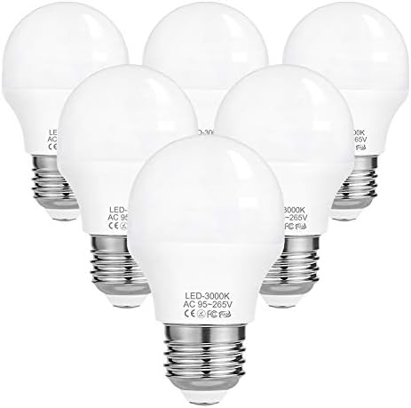 A15 LED Ampul, 4W G45 LED Ampuller (40w Eşdeğeri) Yumuşak Beyaz 3000K, Orta Taban(E26), 400lm Parlak LED Işıklar, Buzdolabı/Dondurucu