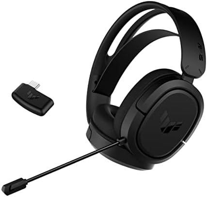 ASUS TUF Gaming H1 Kablosuz Kulaklık | Discord Sertifikalı Mikrofon, 7.1 Surround Ses, 40mm Sürücüler, 2,4 GHz, USB-C, Hafif,