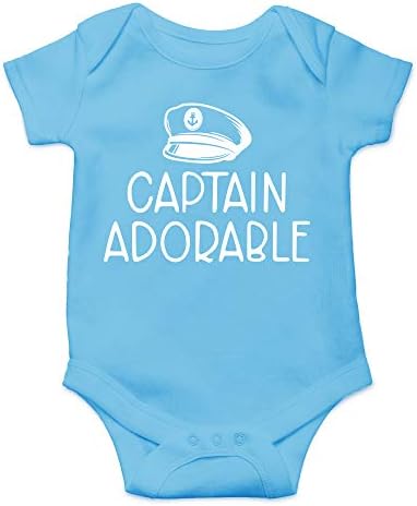 Kaptan Sevimli-Komik Denizci Geliyor Ev Kıyafet için Erkek Bebek-Sevimli Bebek Tek Parça Bebek Bodysuit
