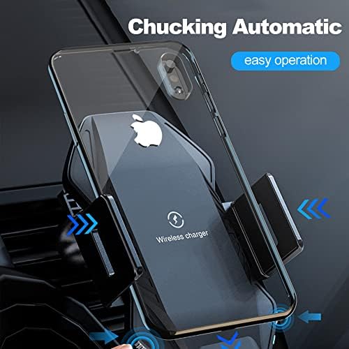 Kablosuz Araç Şarj, Qi Otomatik Sıkma Hava Firar Dashboard Araç Telefonu Tutucu & QC3. 0 Araç Şarj, 10 W için Uyumlu Galaxy S21