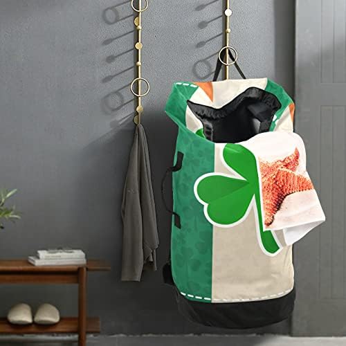 Aziz Patrick Günü Tasarım çamaşır torbası Omuz Askıları ile Çamaşır sırt çantası İpli Kapatma Asılı Sepet için Daire Ev Yurt