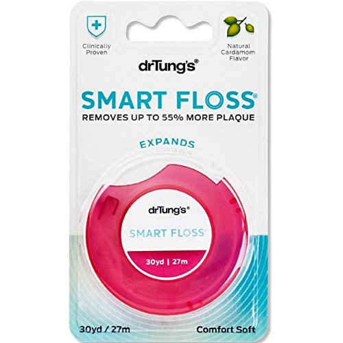 Dr. Tung's Smart Floss, 30 yds, Doğal Kakule Aroması 1 ea Renkler Değişebilir (5'li Paket)