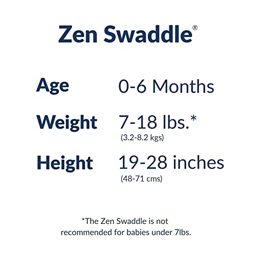 Nested Bean Zen Swaddle-Yumuşak Ağırlıklı Kundak / Bebek: 0-6 Ay / Moro (İrkilme) Refleksini Azaltmaya Yardımcı Olur | Unisex