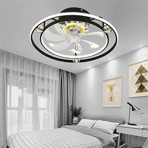 MYYINGBIN Tavan Vantilatörleri Φ50cm, Yatak Odası için Fan Tavan Işıkları Uzaktan Kumandalı 3 Hızlı Fan Işık Tavanı Lambalı Kısılabilir