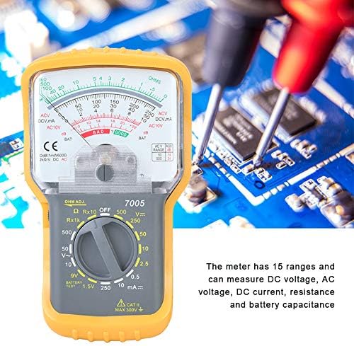 KT7005 Taşınabilir Entegre Manuel Aralığı Analog Multimetre 15 Aralıkları Analog Multimetre ile Koruyucu Kapak