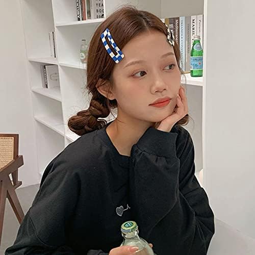 OKMORE Sevimli Retro Kadın Kız Moda Tasarım Reçine saç tokası Kadın Saç Aksesuarları Dama Barrette Kore Tarzı Saç Tokası (Mor)