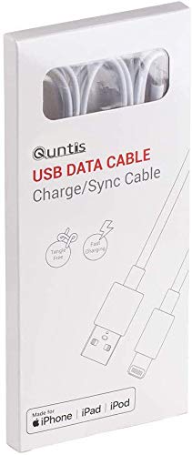 Quntis Yıldırım Kablosu MFi Sertifikalı, 3 Paket 3ft Yıldırım USB-A Kablosu iphone şarj cihazı ile Uyumlu iPhone 13 12 11 pro