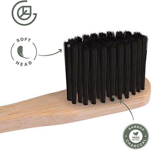 Çocuk Yetiştirilen ups Bambu Diş Fırçaları Set BPA Ücretsiz Yumuşak Kıllar, Doğal Biyobozunur Bambu Diş Fırçaları (8 Paket)