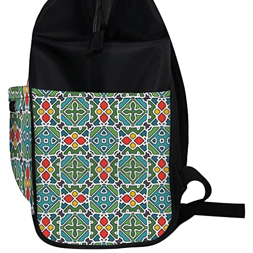 Kuızee Bebek bezi çantası Sırt Çantası Çok Fonksiyonlu Çanta Soyut Geometrik Doku Mutispandex Büyük Kapasiteli Rahat Sırt Çantası