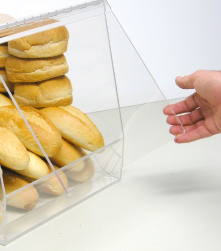 Toplu Ekmek Depolama Vitrini Şarküteri veya Marketler için 3 Konteyner, Çıkarılabilir Kırıntı temizliği ile Fırın Sandviç Pasta
