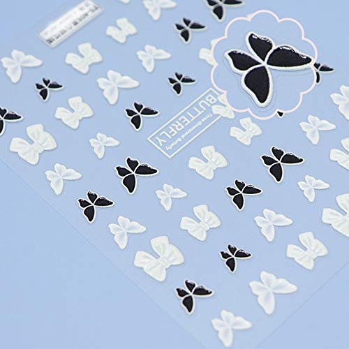 BYBYCD Kanatları Kendinden yapışkanlı Çıkartmaları Manikür Aksesuarları Küçük Papatya 5D Kabartmalı Tırnak Sticker Tırnak Folyo