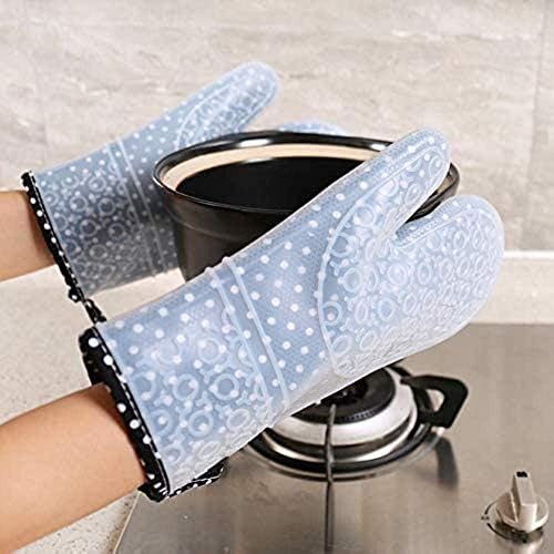 Pratik ev Mutfak eldiveni fırın eldivenleri ısıya dayanıklı 230°F su geçirmez kaymaz tava ızgara pişirme pişirme (1 Çift), lsxysp