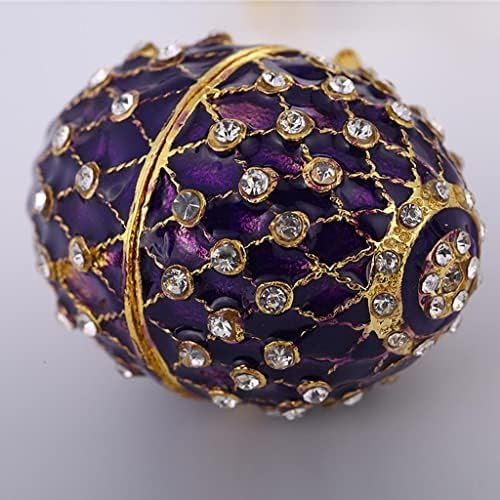 Bonarty Paskalya yumurtası mücevher kutusu kristal biblo tutucu yüzük Organizatör ev dekor Hatıra