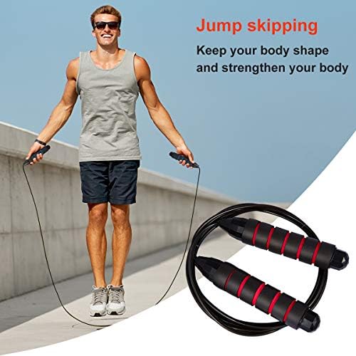 Tcaaı Co Atlama ıpi Ayarlanabilir Çelik atlama ıpi elite fitness profesyonelleri ıçin Hız Atlama ıpi Egzersiz Egzersiz - 2 paket