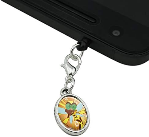 GRAFİKLER ve DAHA FAZLASI DC Süper Kahraman Kızlar Bumblebee Cep Telefonu Kulaklık Jakı Oval Çekicilik iPhone iPod Galaxy için
