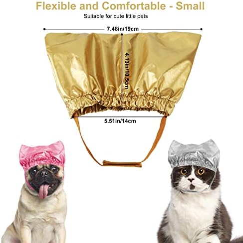 AMLY Köpek ve Kedi Duş Başlıkları, Ayarlanabilir Kayış ile Banyo için 3 Adet Pet Kulak Kapakları, Premium Su Geçirmez Pet Banyo