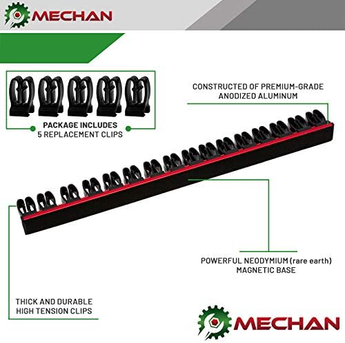 Mechan Manyetik Tornavida Organizatör Aracı Tutucu Tepsi Raf, Ultra Güçlü Neodimyum Mıknatıs Şerit + Yedek Klipler İle-Tornavidalar