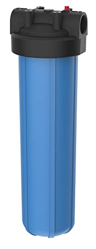 Pentair Pentek 150235 Büyük Mavi Filtre Muhafazası, 1 1/2 NPT 20 Tüm Ev Yüksek Akışlı Polipropilen (HFPP) Kapaklı ve Basınç