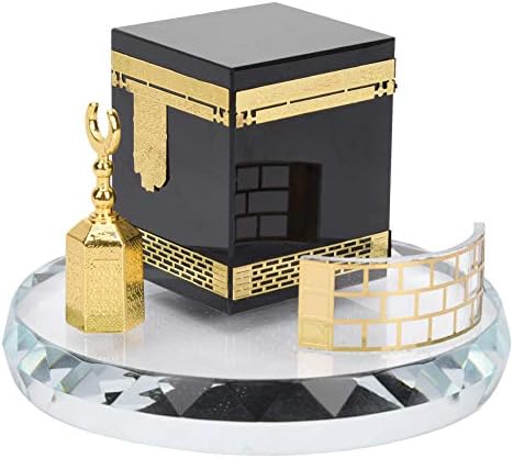 TANKE Müslüman Kristal Yaldızlı Caaba 3 Adet Modeli İslam Yapı El Sanatları Hediyelik Eşya Araç Dekor 17.8 oz