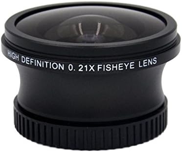 Sony DCR-HC32 0.21 x Yüksek Dereceli Balık Gözü Lensi ( 180 ° Diyagonal Görüş Açısı) + Basamak Halkası ( 25mm-37mm) + Nwv Doğrudan