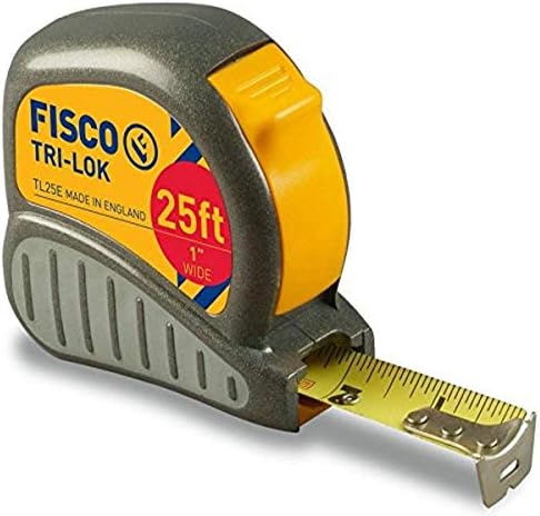 Fisco Tools TL25E Mezura, 1 inç Genişliğinde ve 25 Fit Uzunluğunda