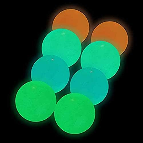Sopa Duvar Topu Atmak Glow Oyuncaklar Çocuklar için Mini Aydınlık Sopa Atlama Duvar Topu Oyunları Yapışkan Squash (3 Adet)