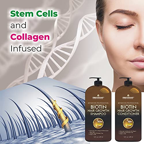 Biotin Saç Büyüme Şampuan Kremi - Bir Anti Saç Dökülmesi Set Kalınlaşma formülü, Kollajen ve Kök Hücre İçin Saç Çıkma, Anti İnceltme