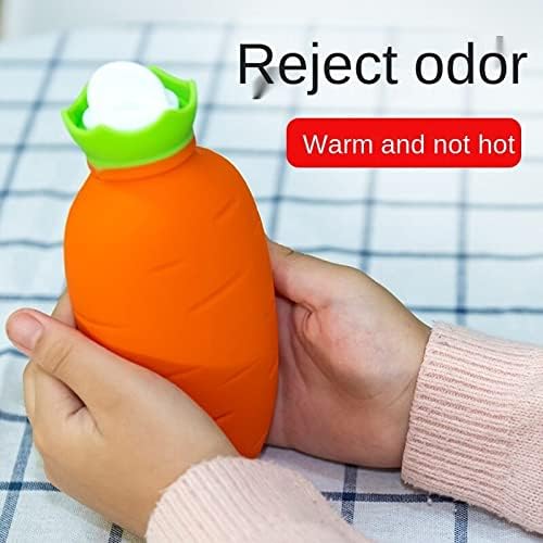 Cffdoı Silikon sıcak su şişesi Sevimli Turp Sıcak Paketleri Kış el ısıtıcı mikrodalga ısıtma sıcak su torbası Her mevsim için