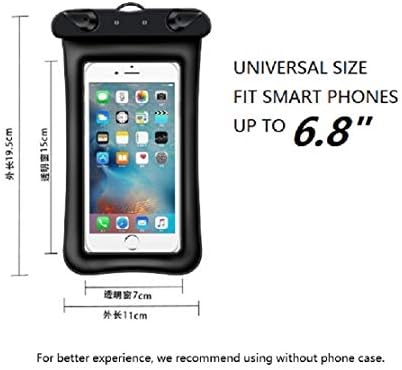 XQ-HD 2 Adet Su Geçirmez Telefon Kılıfı Max 6.5 inç Temizle Telefon Su Geçirmez Kılıfı için Yüzme ve Seyahat için iPhone 12 Pro