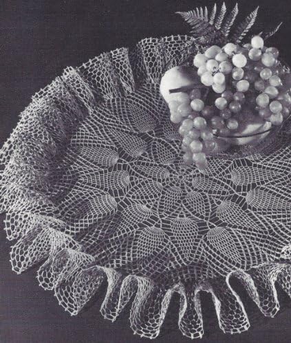 Vintage Tığ DESEN yapmak için-Ruffled Ananas Tasarım Doily Centerpiece. DEĞİL bitmiş bir madde. Bu, yalnızca öğeyi yapmak için