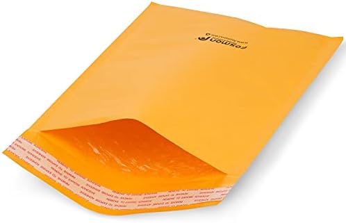 Fosmon 0 Kraft Kabarcık Mailler 6,5 x 10, Ekstra Geniş Yastıklı Nakliye Zarfları, (100 Paket)
