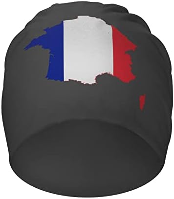 Fransa Bayrağı Erkek ve Bayan Şapka Nefes Esnek Yetişkin Örgü Şapka