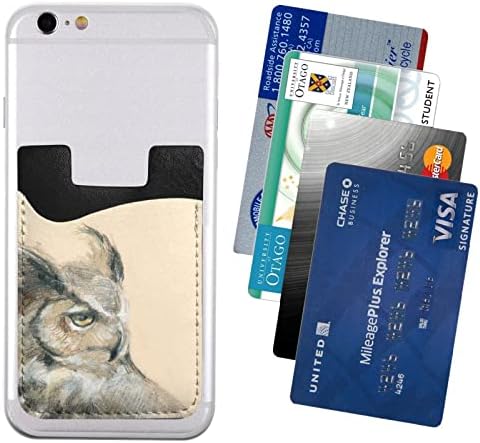 Sevimli Baykuş Telefon Cüzdan, telefon Kredi kartı tutucu 3 m Yapıştırıcı Üzerinde Sopa Cüzdan Cep Kılıf Mate için Cep Telefonu