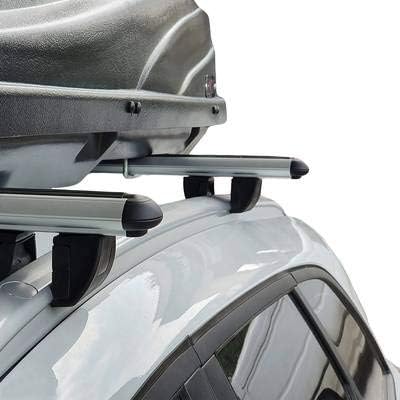 accessorypart Çapraz Bar VW Tiguan 2007- ıçin Uyumlu Çatı Raflar Araba Üst Bagaj Taşıyıcı Rayları Alüminyum Gri Yüksek Modeli