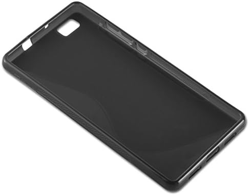 Cadorabo DE-105638 Cep Telefonu Kılıfı ıçin Huawei Ascend P8 Lite 2015 Esnek TPU Silikon S-Line Tasarım Siyah