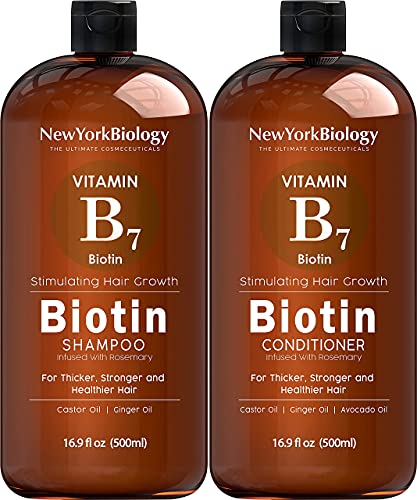 Fas Argan Yağı Şampuanı ve Saç Kremi ile Saç Büyümesi ve İncelmesi için New York Biology Biotin Şampuan ve Saç Kremi Seti-Saç