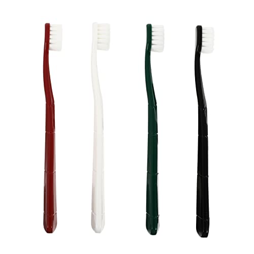 Manuel Yetişkin Temizleme Diş Fırçası Seti: 4 adet Geniş Kafa Diş Fırçaları Diş Fırçaları Ev Seyahat Otel için Çeşitli Renk