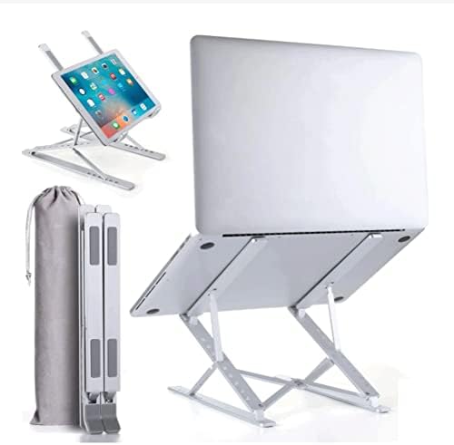 VCSZDFX Yatak Laptop Notebook için Laptop Standı Standı Tutucu, ayarlanabilir Ergonomik Taşınabilir Alüminyum Dizüstü Tutucu,
