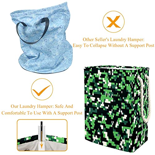 Çamaşır Sepeti Camo Yeşil Askeri Katlanabilir çamaşır Sepetleri Giysi Sepetleri çamaşır kutusu Su Geçirmez Astar ve İpli