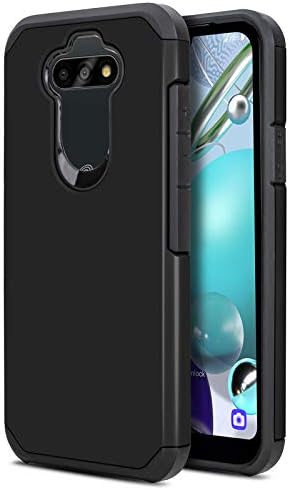 CaseMart Telefon Kılıfı ıçin [LG K31 Rebel (L355DL, L355DC)], [DuoTEK Serisi] [Siyah] Darbeye Koruyucu Kapak ıçin LG K31 Rebel