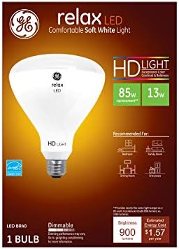 GE Relax HD Taşkın ışık Kısılabilir LED Ampuller, BR40 LED Taşkın ışık, 13 Watt (85 Watt Yedek LED Ampuller), 900 Lümen, Orta