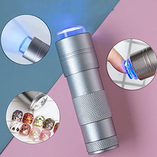 Mini UV ışık Baskı, Yumuşak Silikon Tırnak Basın Lambası, Hızlı Tırnak Rötuşları için Taşınabilir UV LED Tırnak Lambası, Tüm